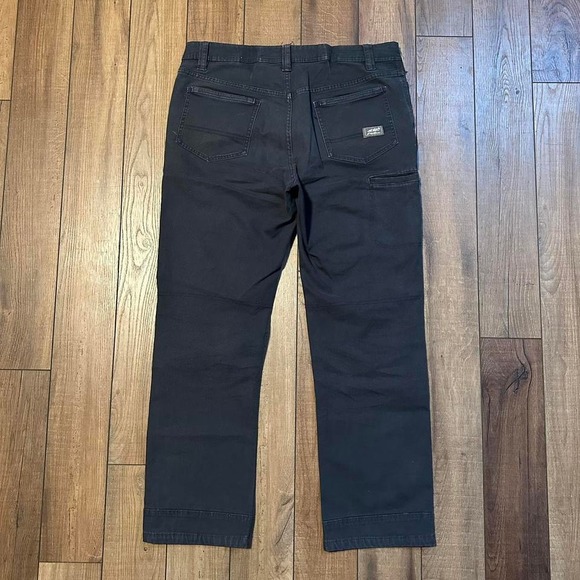 Eddie Bauer Pants Men's Size 34 x 32 Double Knee Navy Relaxed Fit - Picture 3 of 7